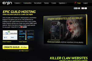 picture of world of warcraft guild hosting provider called Enjin